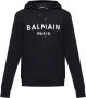 Balmain Katoenen bedrukte logo-hoodie Black Heren - Thumbnail 1