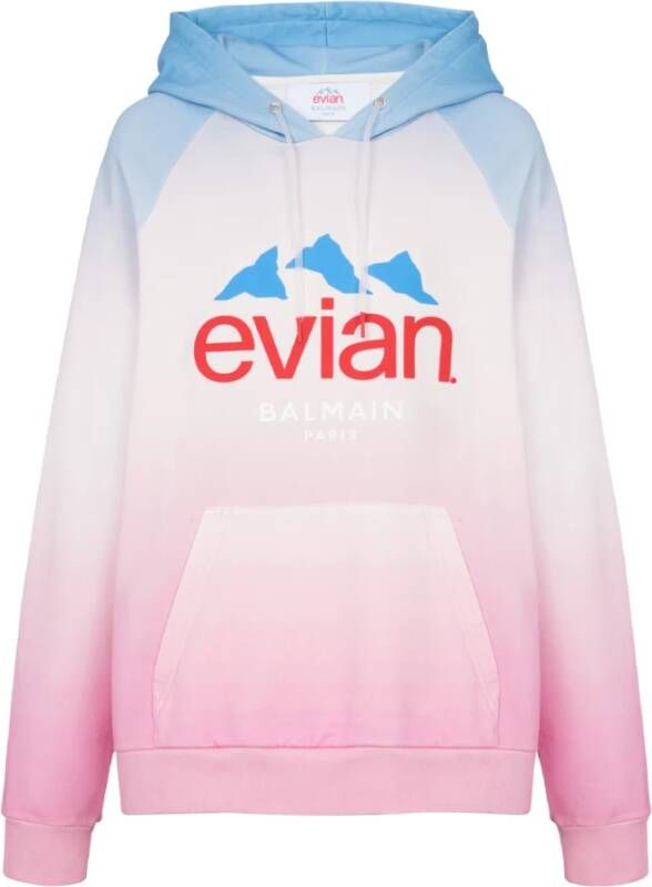 Balmain x Evian Verloop hoodie Gradient Hoodie Duurzame Collectie Multicolor Dames