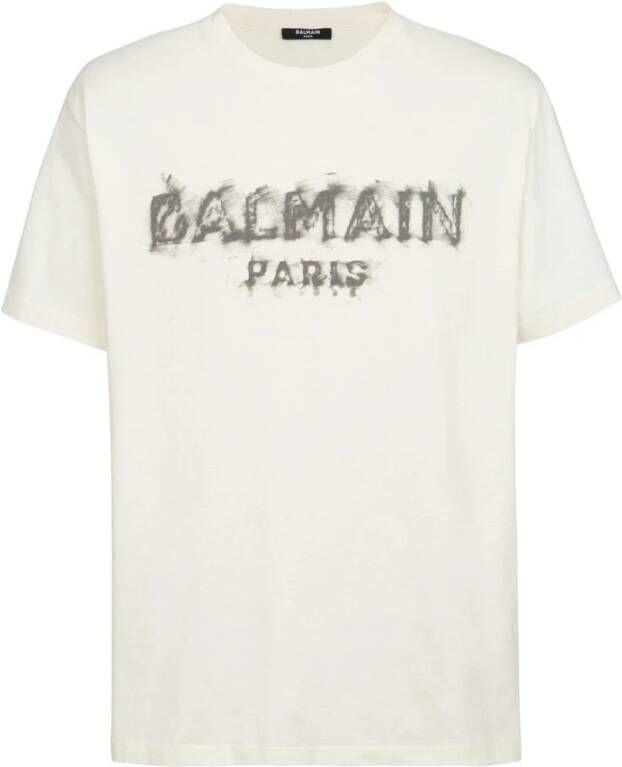 Balmain T-shirt Beige Heren