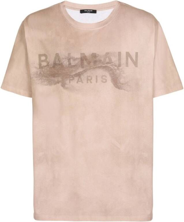 Balmain T-shirt Beige Heren