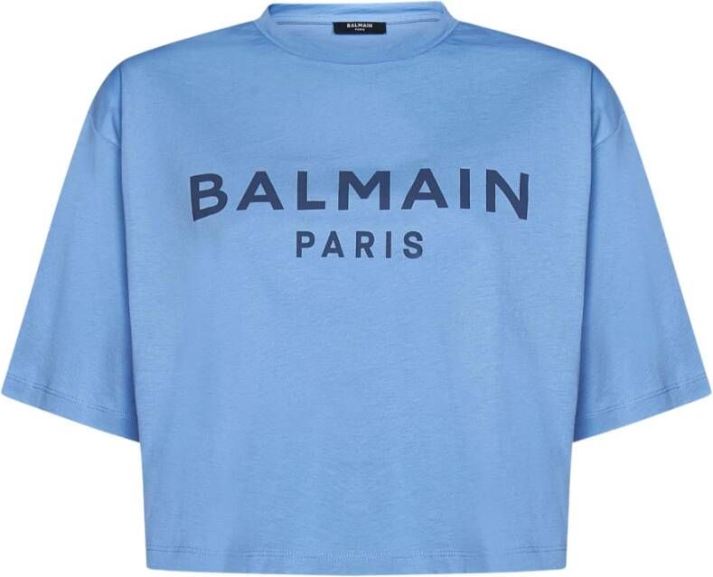 Balmain T-shirt Blauw Dames