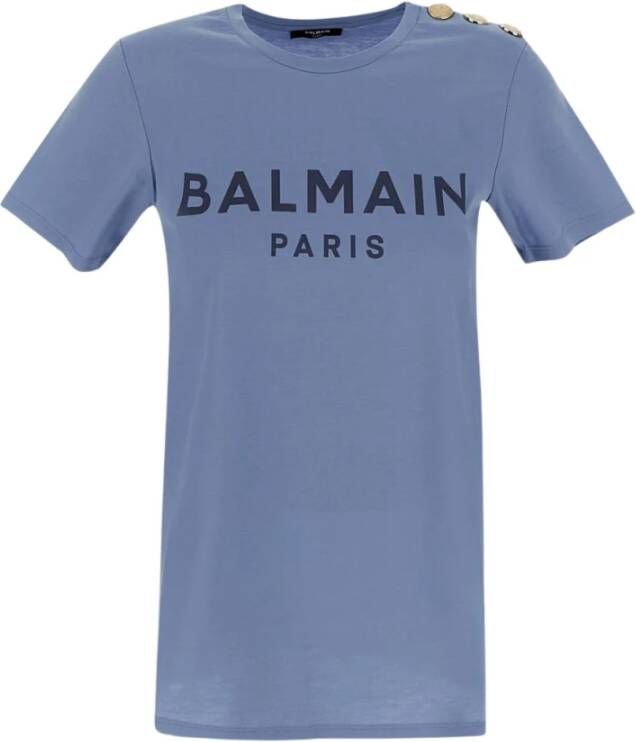 Balmain T-shirt Blauw Dames