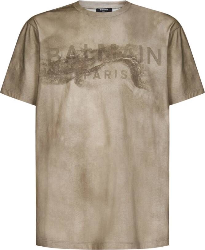 Balmain T-shirt Bruin Heren