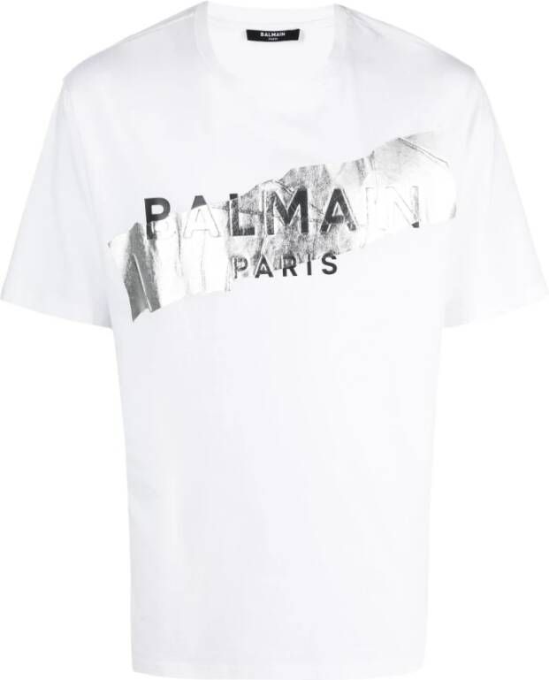Balmain T-Shirt Bulky Fit Wit Heren