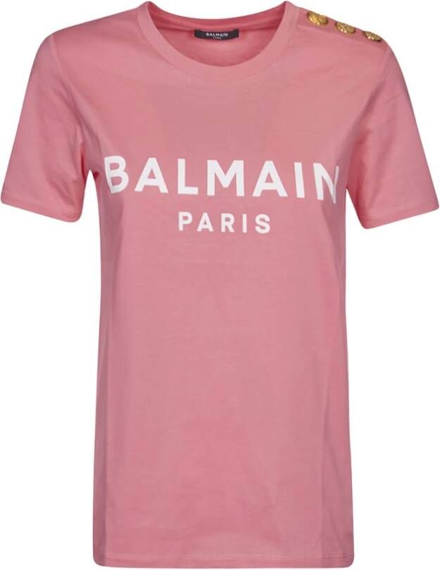 Balmain T-shirt Roze Dames
