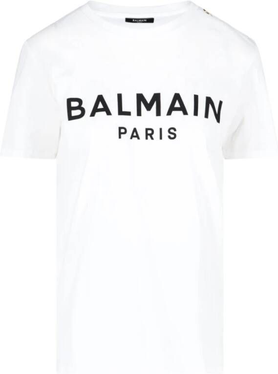 Balmain T-Shirts Wit Dames