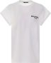 Balmain Witte T-shirt van Biologisch Katoen met Logo Print White Dames - Thumbnail 1