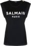 Balmain Ecologisch ontworpen katoenen T-shirt met logoprint Zwart Dames - Thumbnail 3