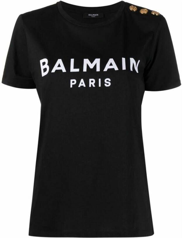 Balmain Mouwloos T-shirt Black Dames