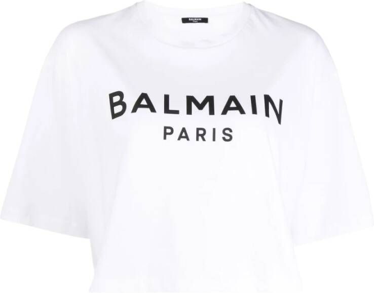 Balmain T-shirts and Polos White Wit Dames