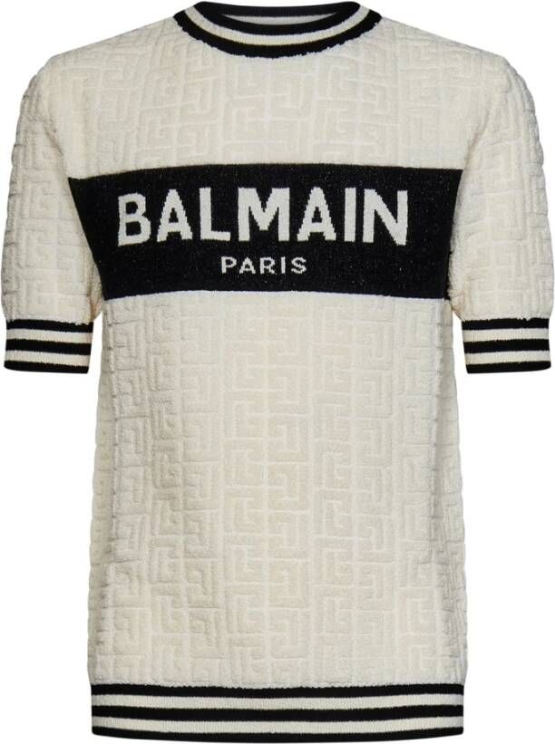 Balmain T-shirts and Polos White Wit Heren