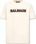 Balmain Beige T-shirts & Polos voor heren Zandkleurig Katoenen T-Shirt voor Moderne Mannen Beige Heren - Thumbnail 3