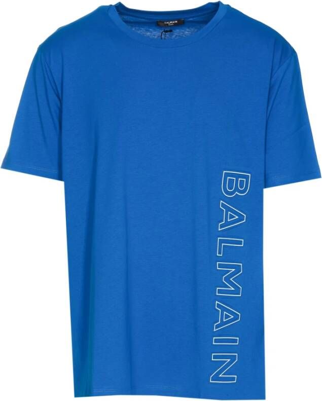 Balmain T-Shirts Blauw Heren
