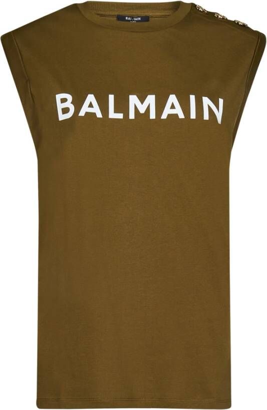 Balmain T-Shirts Groen Dames