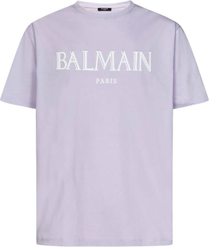 Balmain T-Shirts Paars Heren