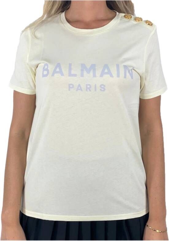 Balmain T-Shirts Geel Dames