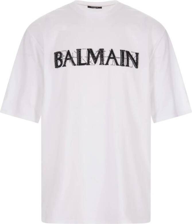 Balmain T-Shirts Wit Heren