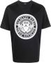 Balmain Katoenen Velvet Logo T-Shirt Klassiek Zwart Black Heren - Thumbnail 1