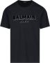 Balmain Gestructureerd Crew Neck T-Shirt Zwart XS Black Heren - Thumbnail 1
