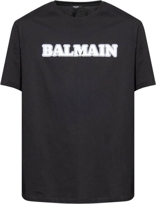 Balmain Zwarte T-shirts & Polos voor Heren Black Heren