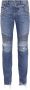 Balmain Tapered gescheurde blauwe katoenen jeans Blauw Heren - Thumbnail 1
