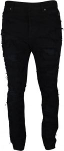 Balmain Trendy Destroyed Skinny Jeans Zwart Heren