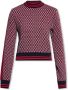 Balmain Geknipte geborduurde gebreide trui Meerkleurig Dames - Thumbnail 1