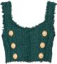 Balmain Cropped top Groen - Thumbnail 1