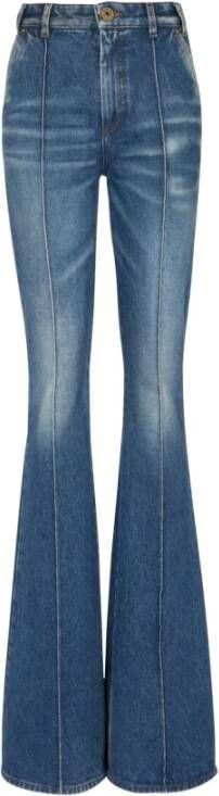 Balmain Uitlopende denim jeans Blauw Dames