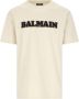 Balmain Beige T-shirts & Polos voor heren Zandkleurig Katoenen T-Shirt voor Moderne Mannen Beige Heren - Thumbnail 1