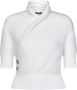 Balmain Witte Topkleding voor Vrouwen Aw23 White Dames - Thumbnail 1
