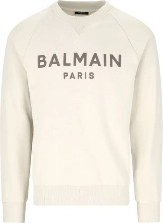 Balmain Sweatshirt met Parijs-print Beige Heren