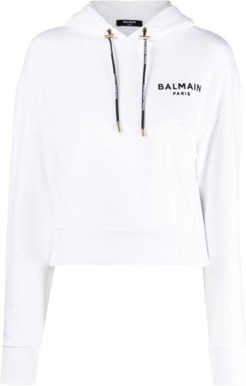 Balmain Wo Clothing Sweatshirts White Aw23 Wit Dames