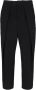 Balmain Wollen broek met geplooide zoom Black Heren - Thumbnail 1