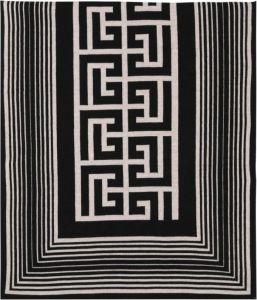 Balmain Wollen sjaal met monogrampatroon Zwart Heren