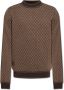 Balmain Gebreide trui met mini monogram Brown Heren - Thumbnail 1
