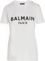 Balmain Organisch Katoenen Logo T-Shirt Wit Dames - Thumbnail 1