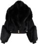 Balmain Wool and faux fur jacket Zwart Dames - Thumbnail 1