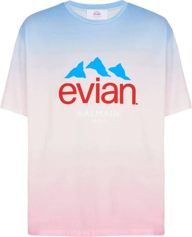 Balmain x Evian Gradient T-shirt Gradient T-shirt Duurzame Collectie Multicolor Dames