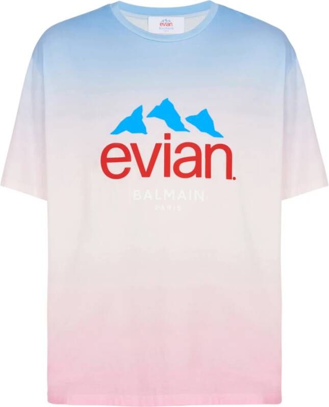 Balmain x Evian Gradient T-shirt Meerkleurig Dames