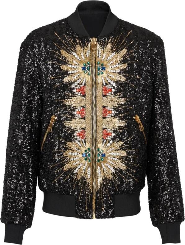 Balmain Zipped jacket with embroidery Meerkleurig Heren