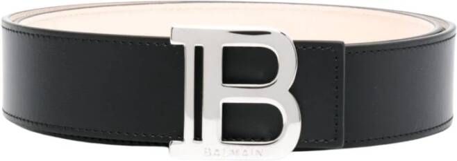 Balmain Zwart B-Belt 3.5cm Kalfsleer Zwart Heren