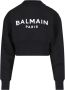 Balmain Katoenen cropped sweatshirt met logoprint Black Dames - Thumbnail 5