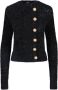 Balmain Dubbelbreasted gebreide cardigan Black Dames - Thumbnail 3