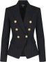 Balmain Zwarte Dubbelrij Blazer met Strepen Zwart Dames - Thumbnail 1