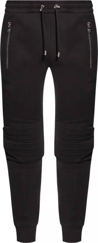 Balmain Zwarte elastische taille sweatpants Zwart Heren