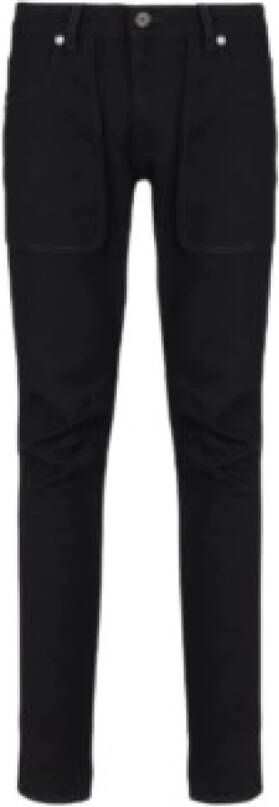 Balmain Zwarte Slim Fit Jeans met Metalen Details Black Heren
