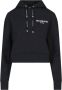 Balmain Cropped Sweatshirt met capuchon en logo print Black Dames - Thumbnail 1