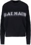 Balmain Zwarte Sweaters met trasterende Voorkant Black Dames - Thumbnail 1