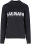 Balmain Retro Jumper van geborsteld mohair Black Heren - Thumbnail 1